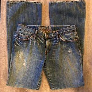 Sacred Blue USA Distressed Candice Flares